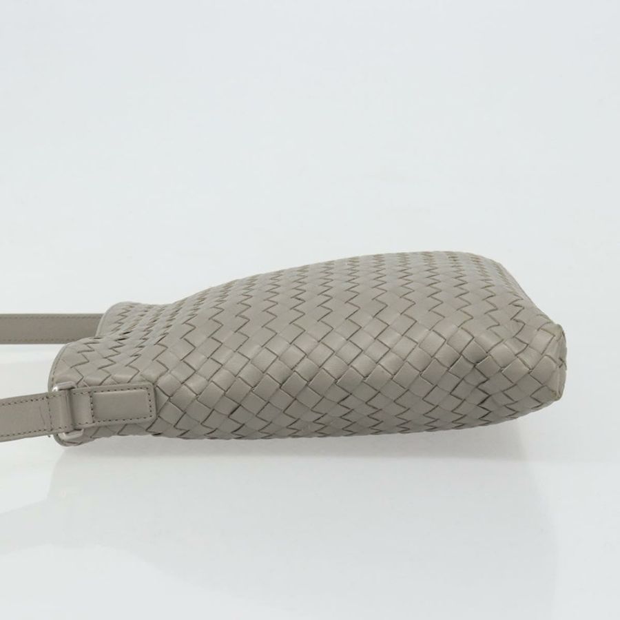 【日本直送】BOTTEGA VENETA INTRECCIATO 單肩包 皮革 灰色 銀色 正品 mr2576A-3