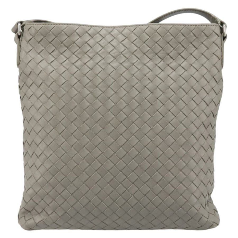 【日本直送】BOTTEGA VENETA INTRECCIATO 單肩包 皮革 灰色 銀色 正品 mr2576A-12