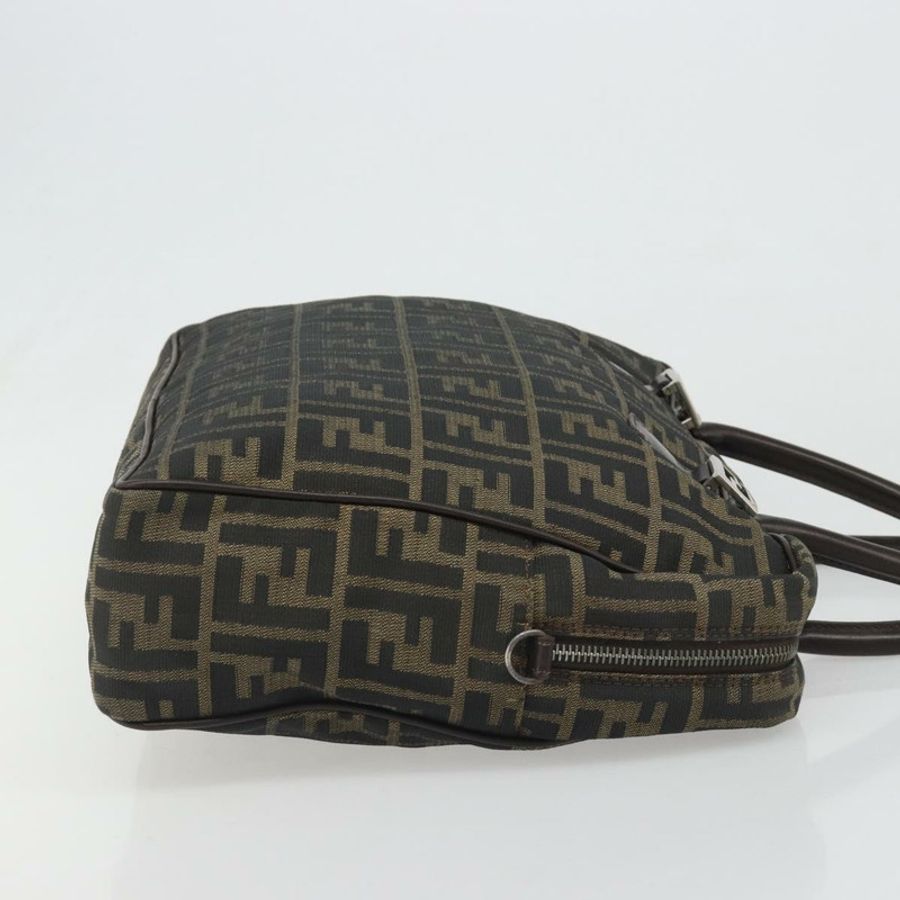 【日本直送】FENDI Zucca帆布手提包 黑色棕色 Auth mr2526A-2