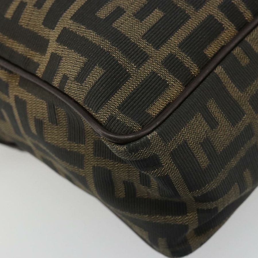 【日本直送】FENDI Zucca帆布手提包 黑色棕色 Auth mr2526A-13