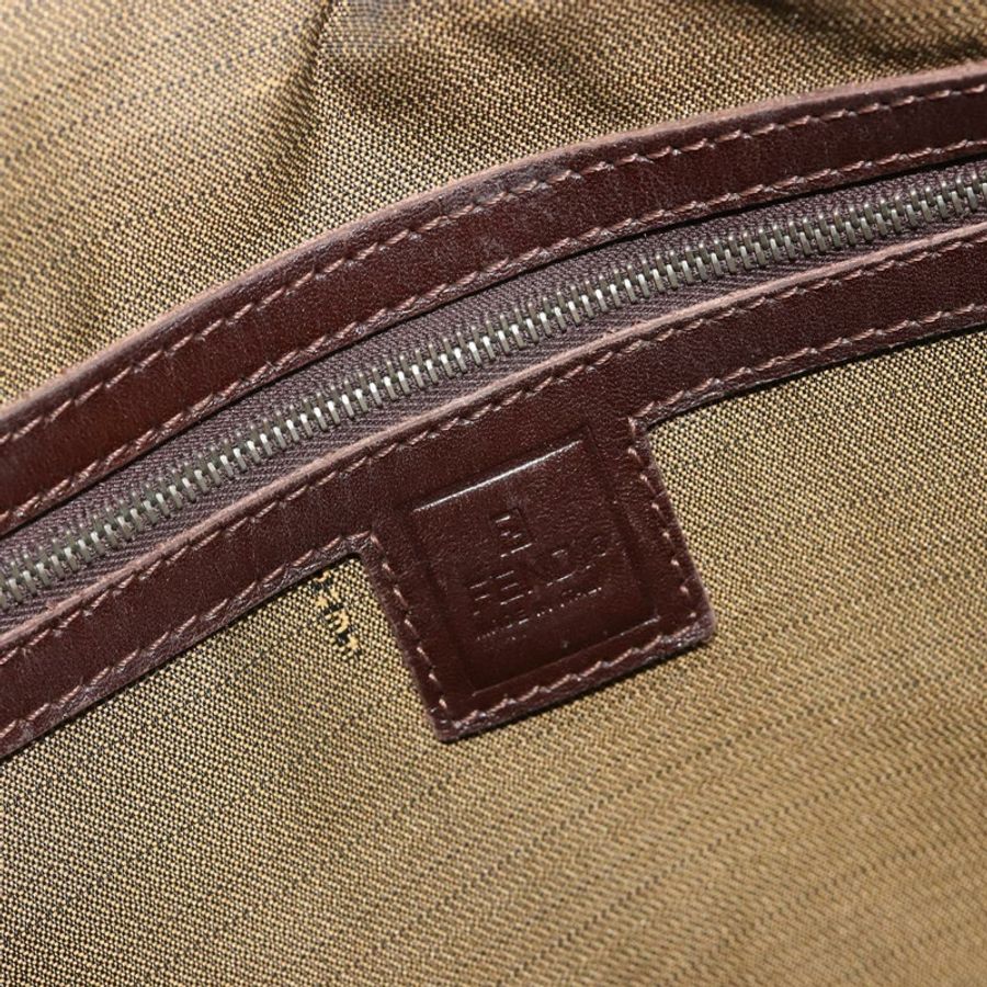 【日本直送】FENDI Zucca帆布手提包 黑色棕色 Auth mr2526A-17
