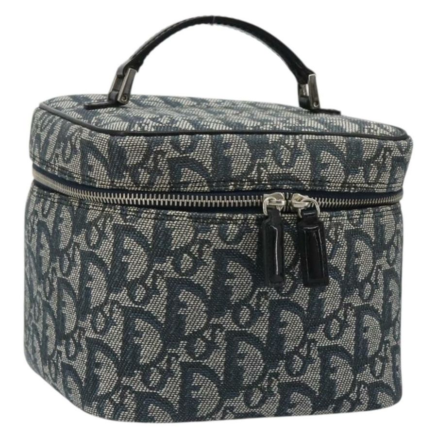 【日本直送】Christian Dior Trotter帆布化妝包 海軍藍 銀色 正品 mr2574V-0