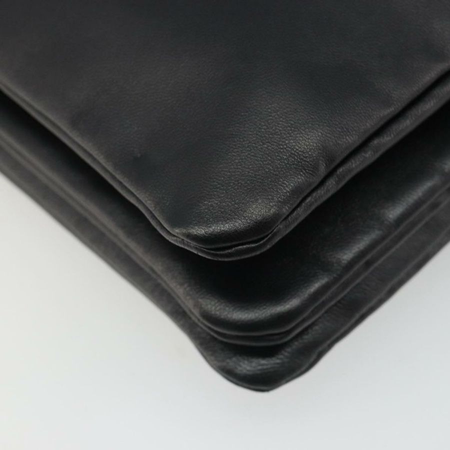 【日本直送】CELINE Trio 肩背包，黑色金色皮革，正品 mr2544V-8