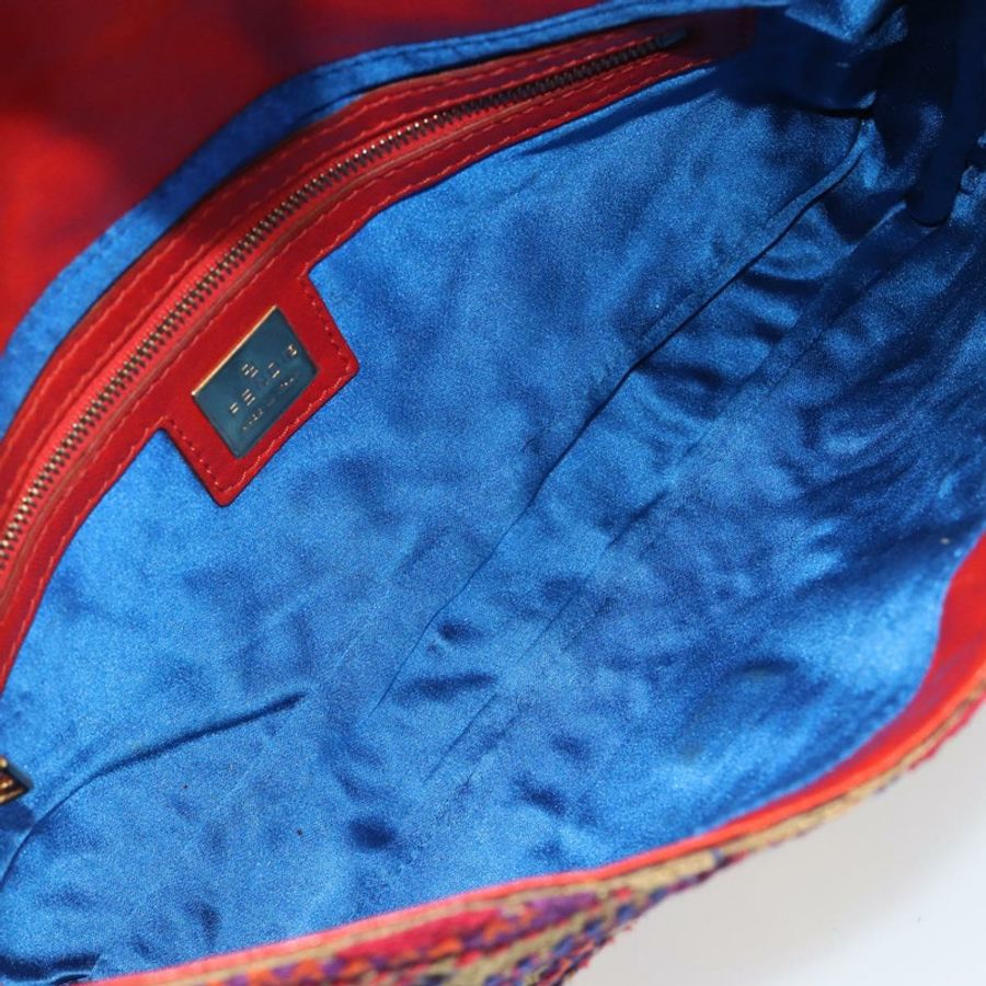 【日本直送】FENDI Mamma Baguette 肩背包 帆布 多色 金色 正品 187450SM-10