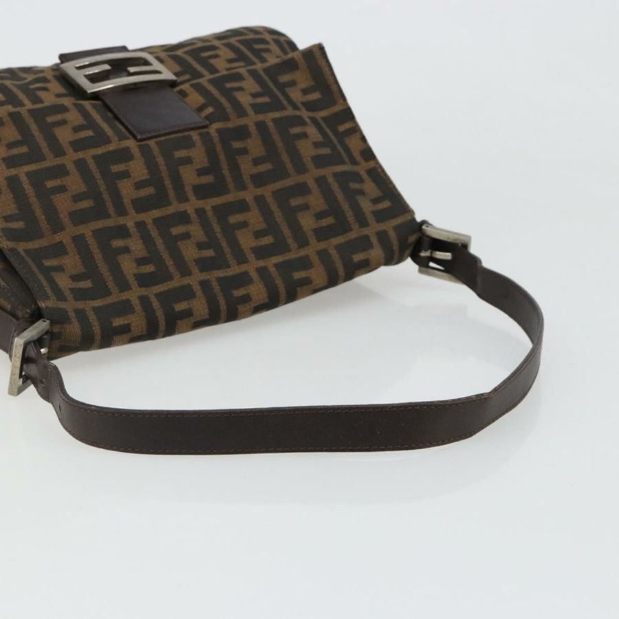 【日本直送】FENDI Zucca帆布Mamma Baguette單肩包 黑色 銀色 棕色 正品 187420V-6
