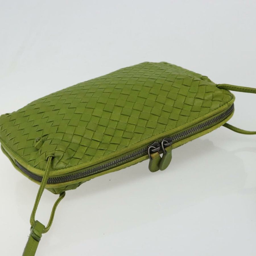 【日本直送】BOTTEGA VENETA INTRECCIATO 皮革肩背包 綠色 正品 BA13520V-5