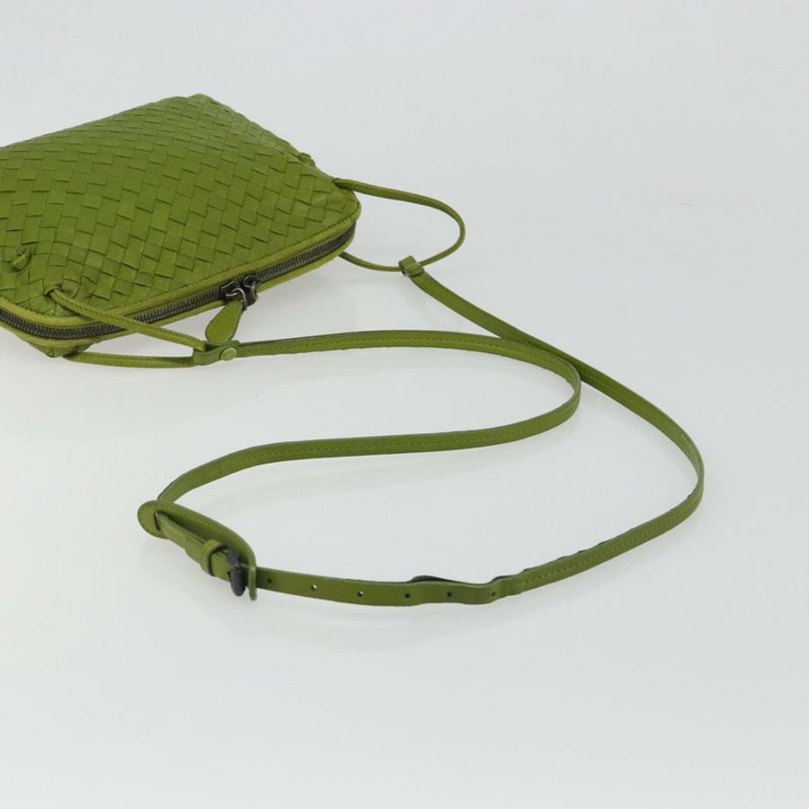 【日本直送】BOTTEGA VENETA INTRECCIATO 皮革肩背包 綠色 正品 BA13520V-6