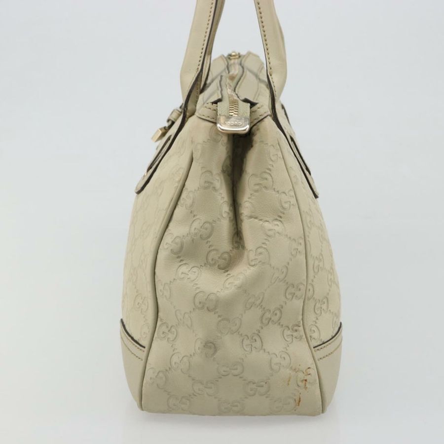 【日本直送】GUCCI GG帆布Guccissima公主包，象牙色/金色皮革款，貨號177052，正品編號186378V-2