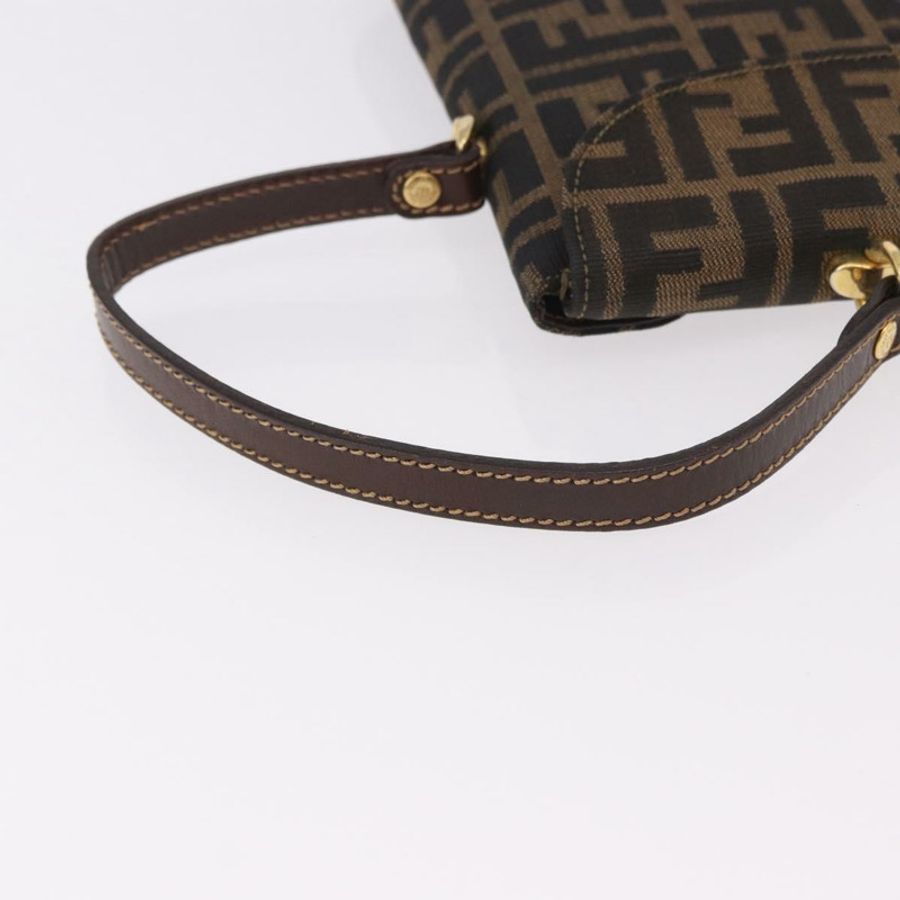 【日本直送】FENDI Zucca帆布手提包 黑色棕色 正品 186381V-6