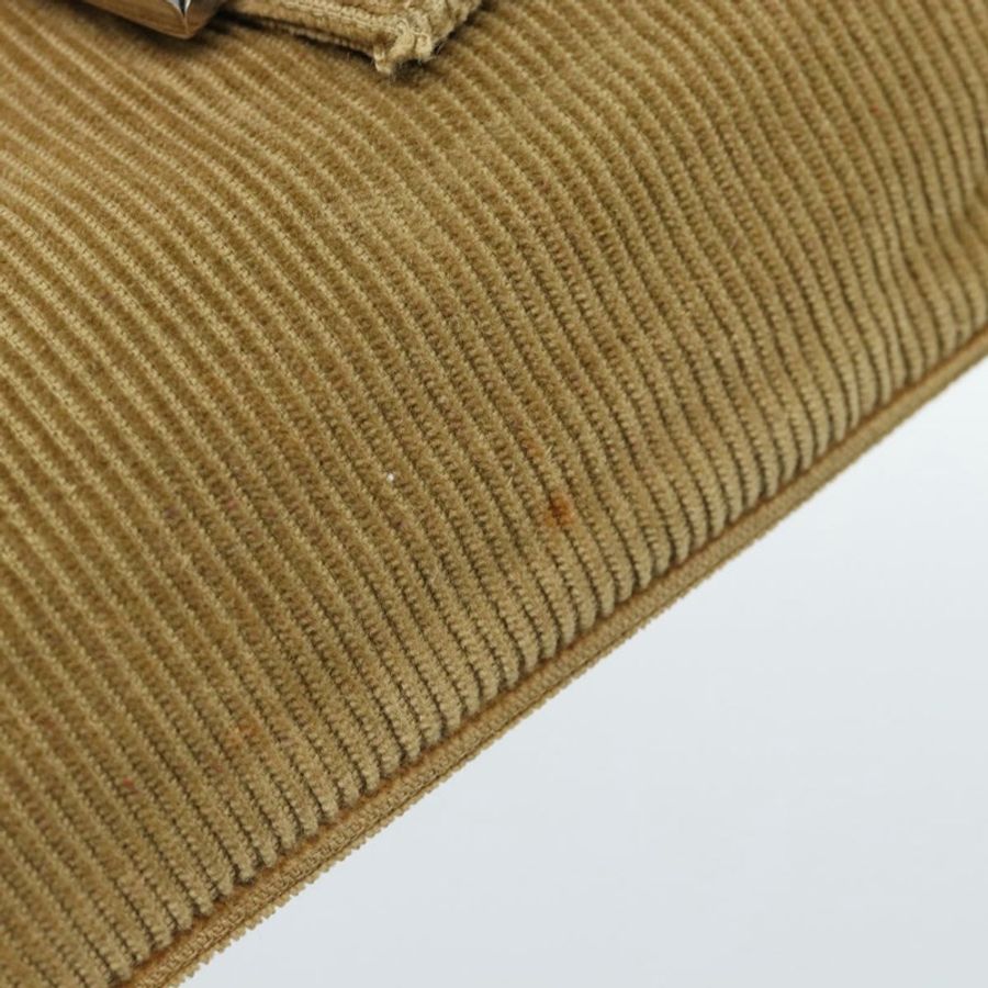 【日本直送】FENDI Mamma Baguette 單肩包 燈芯絨 棕色 銀色 正品 186467V-8