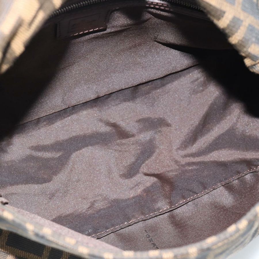 【日本直送】FENDI Zucca帆布Mamma Baguette單肩包 黑色 銀色 棕色 正品 186462V-9
