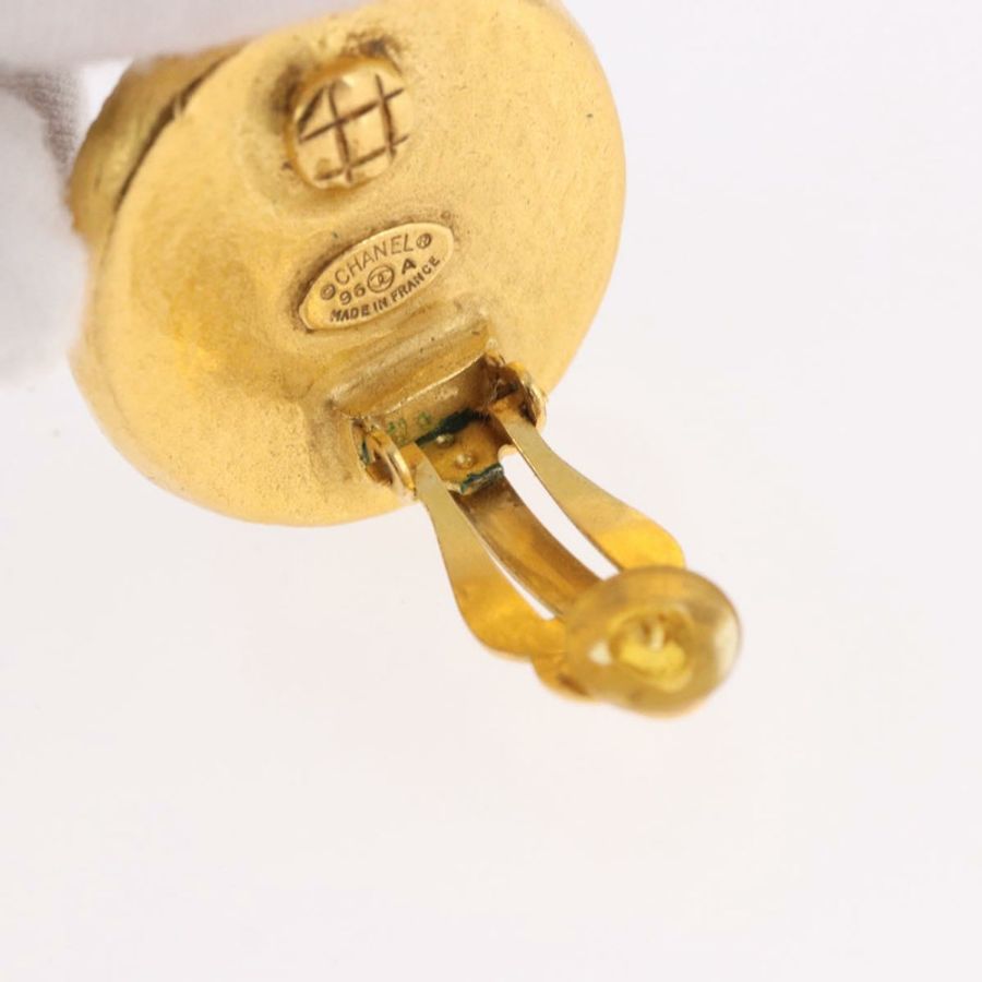 【日本直送】香奈兒 (CHANEL) 耳環 金屬金色 CC 標誌 正品 BA13637M-11