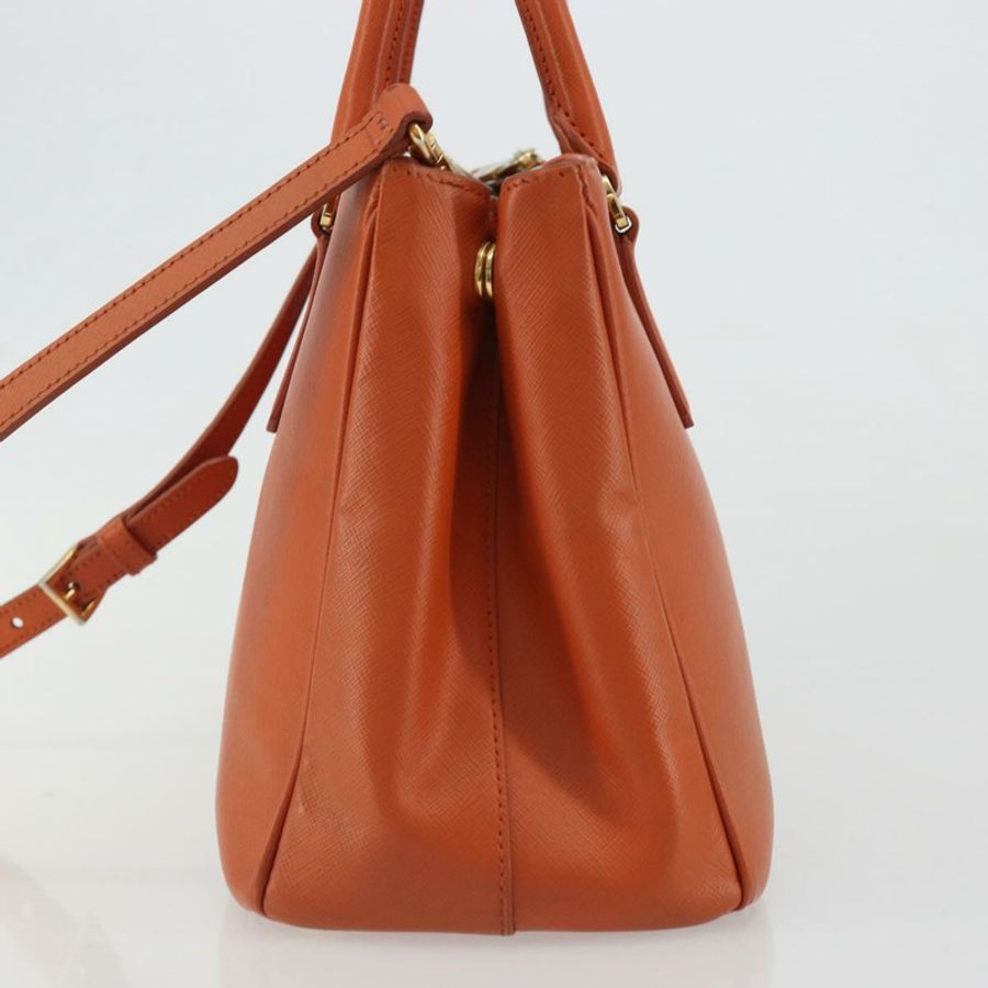 【日本直送】PRADA Galleria 手提包，Safiano 皮革，橙色，兩用，正品，貨號 186384V-2