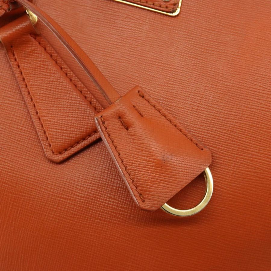 【日本直送】PRADA Galleria 手提包，Safiano 皮革，橙色，兩用，正品，貨號 186384V-9