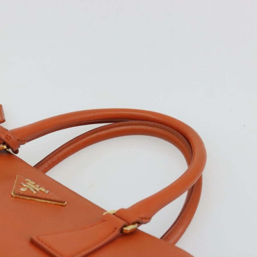 【日本直送】PRADA Galleria 手提包，Safiano 皮革，橙色，兩用，正品，貨號 186384V-13