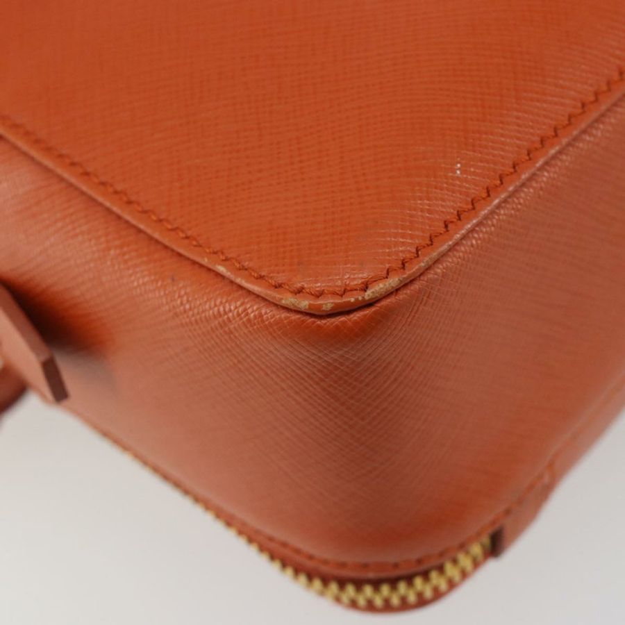 【日本直送】PRADA 肩背包 Saffiano 皮革 橙色 金色 正品 186385V-17
