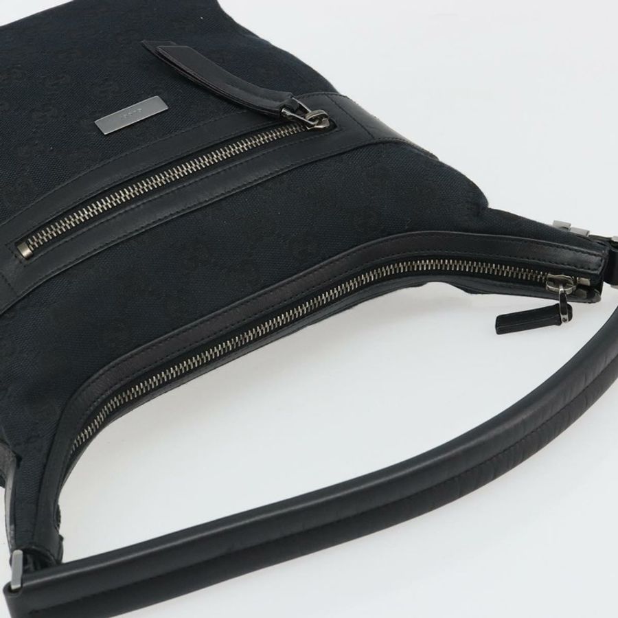 【日本直送】GUCCI GG帆布肩背包 黑色 金色 001 4299 1669 正品 188543A-5