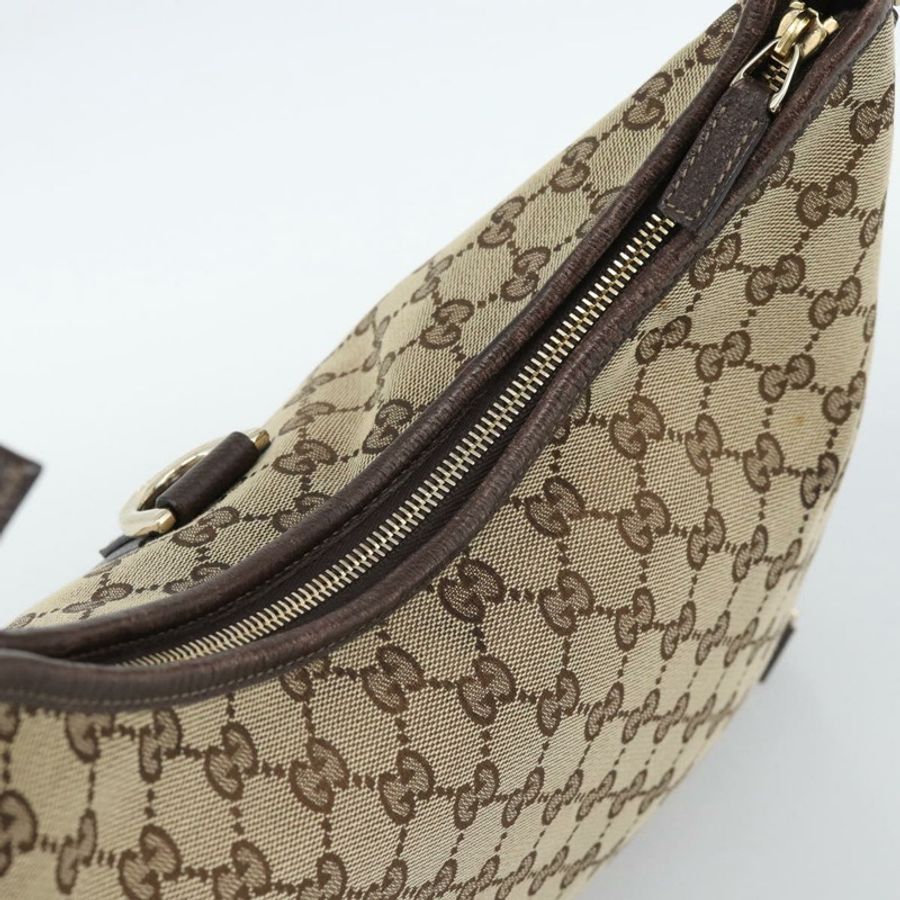 【日本直送】GUCCI GG帆布Abbey單肩包 米色/金色 130737 正品 188855V-5