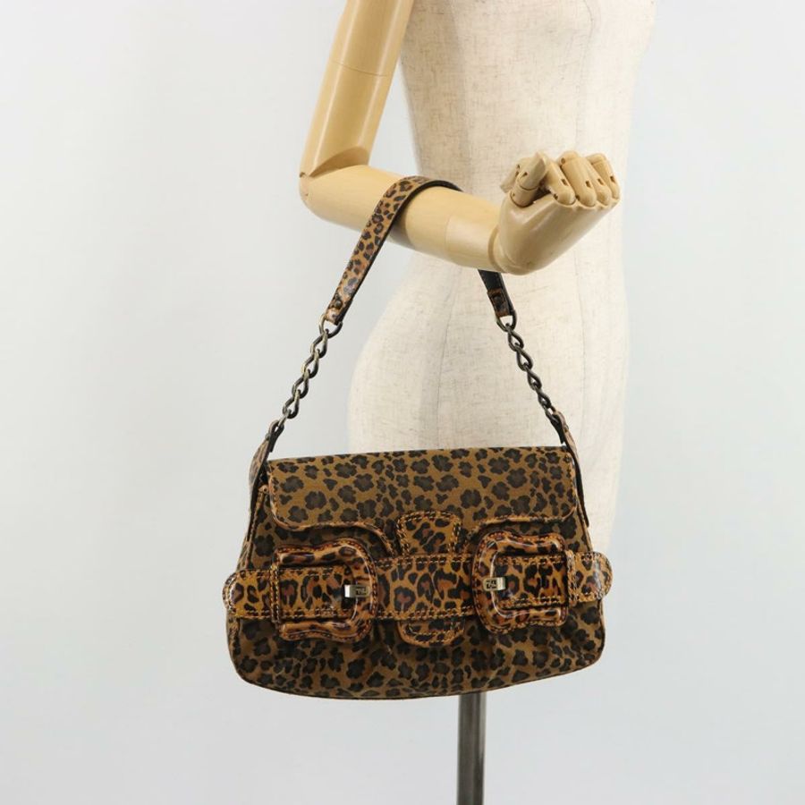 【日本直送】FENDI 帆布棕色金色肩背包 正品 188835SAM-23