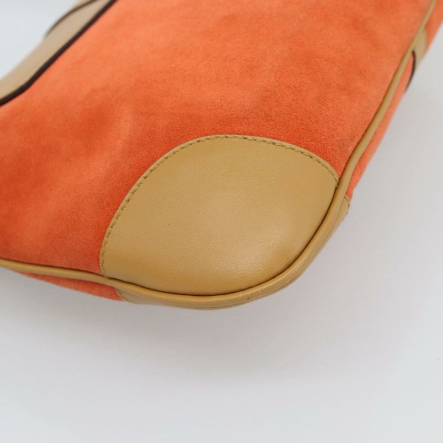 【日本直送】GUCCI 竹節單肩包 棕色金色麂皮 正品 188854V-15