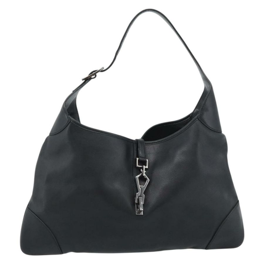 【日本直送】GUCCI Jackie 黑色真皮單肩包，正品 188007V-12