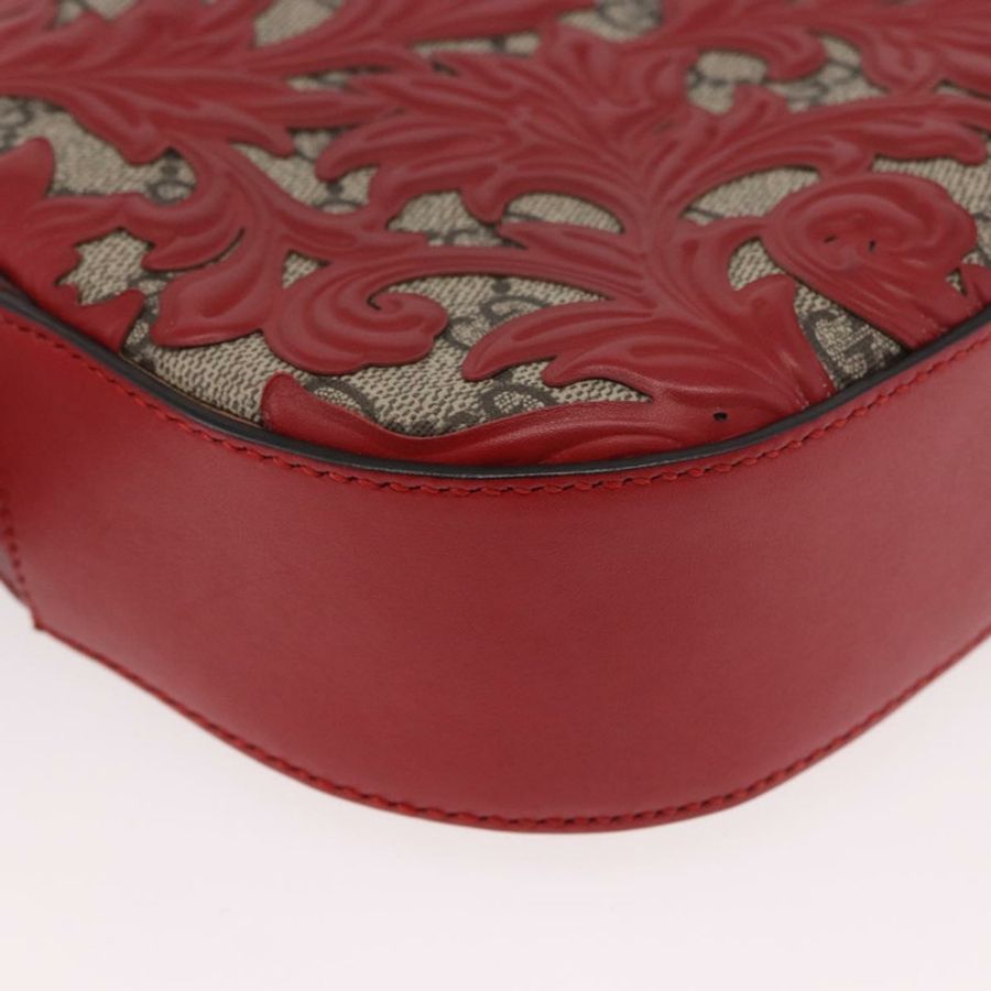 【日本直送】GUCCI GG Supreme 鏈條單肩包 PVC 紅色銀色 409535 正品 am11964V-13
