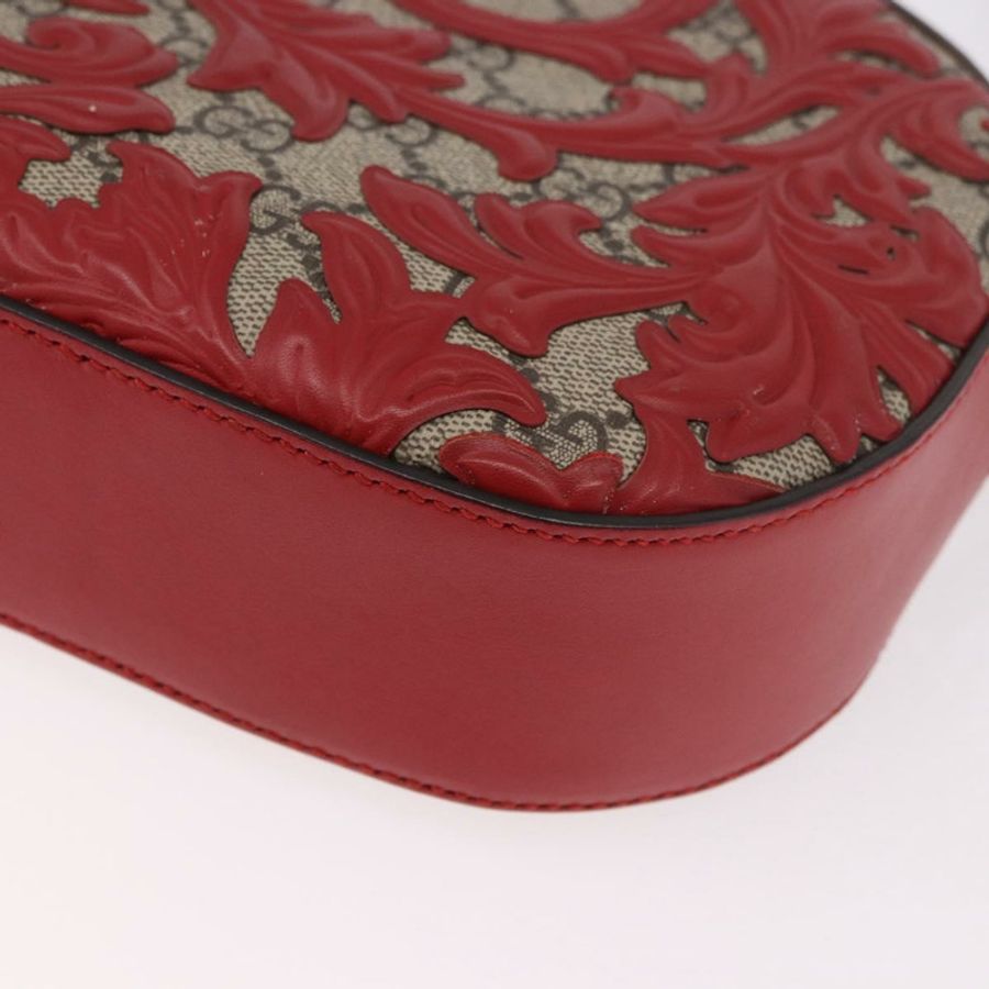 【日本直送】GUCCI GG Supreme 鏈條單肩包 PVC 紅色銀色 409535 正品 am11964V-16