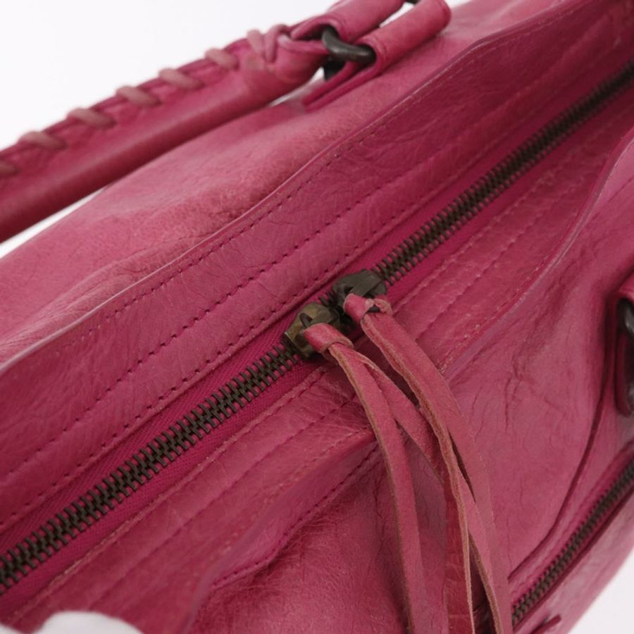 【日本直送】BALENCIAGA The City 手提包 皮革 2way 粉紅色 115748 Auth ka4873SAM-19