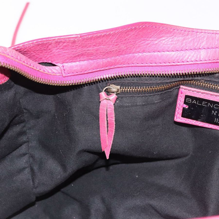 【日本直送】BALENCIAGA The City 手提包 皮革 2way 粉紅色 115748 Auth ka4873SAM-23