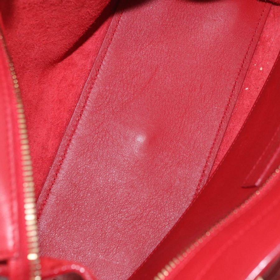 【日本直送】SAINT LAURENT Baby Cabas 手提包 皮革 2way 紅色金色 Auth ka4869V-10