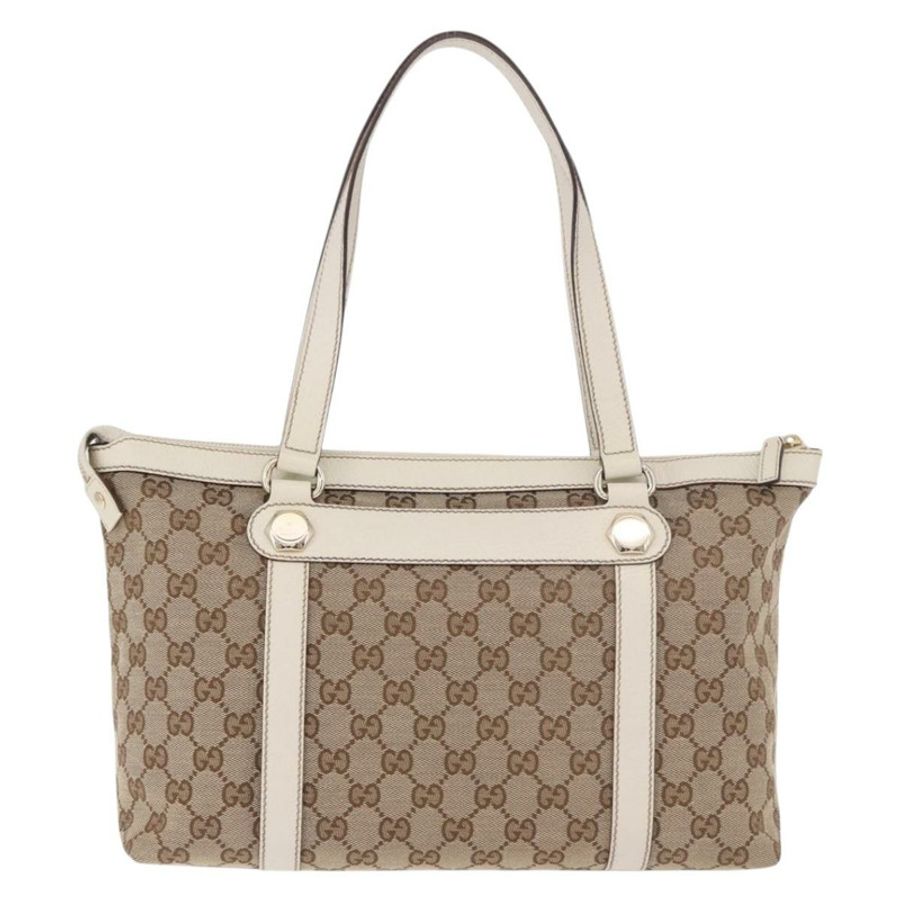 【日本直送】GUCCI GG帆布托特包 米色 金色 153008 正品 am11952V-1