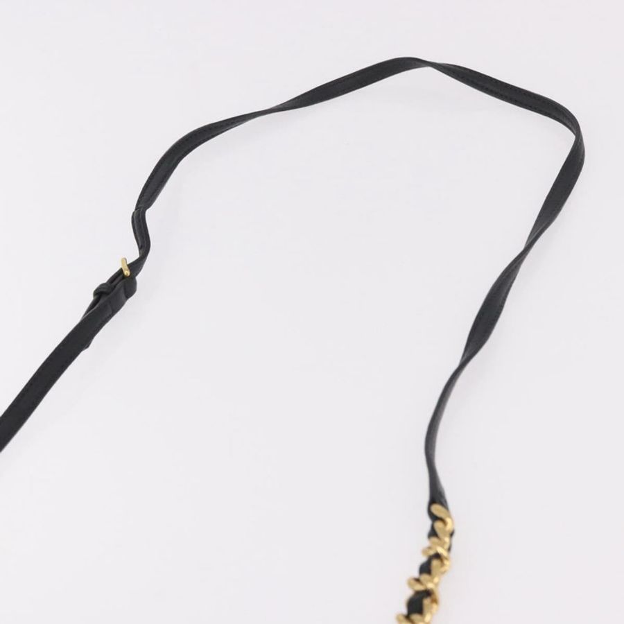 【日本直送】Miu Miu Matelasse 鏈條單肩包 皮革 黑色 金色 正品 ka4879V-7
