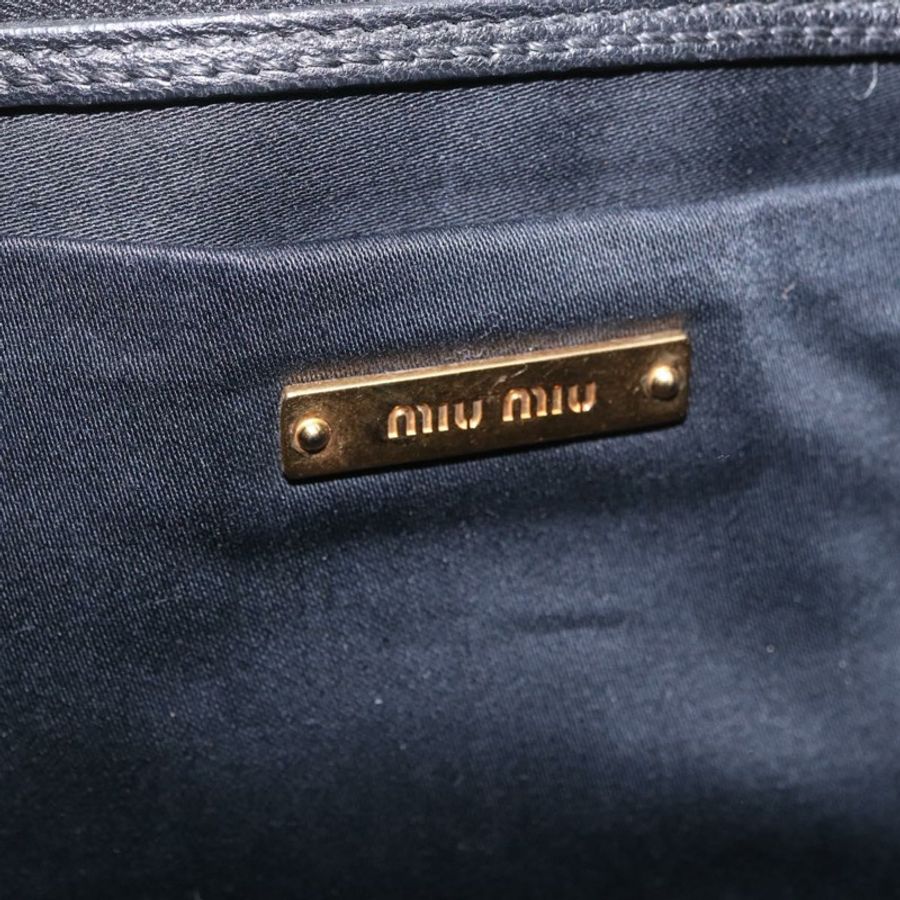 【日本直送】Miu Miu Matelasse 鏈條單肩包 皮革 黑色 金色 正品 ka4879V-20