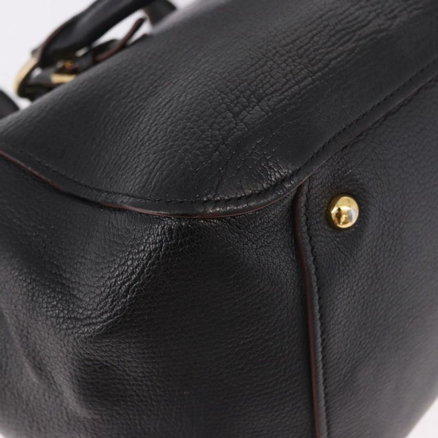 【日本直送】Miu Miu 手提包 皮革 2way 黑色金色 Auth ka4877V-15