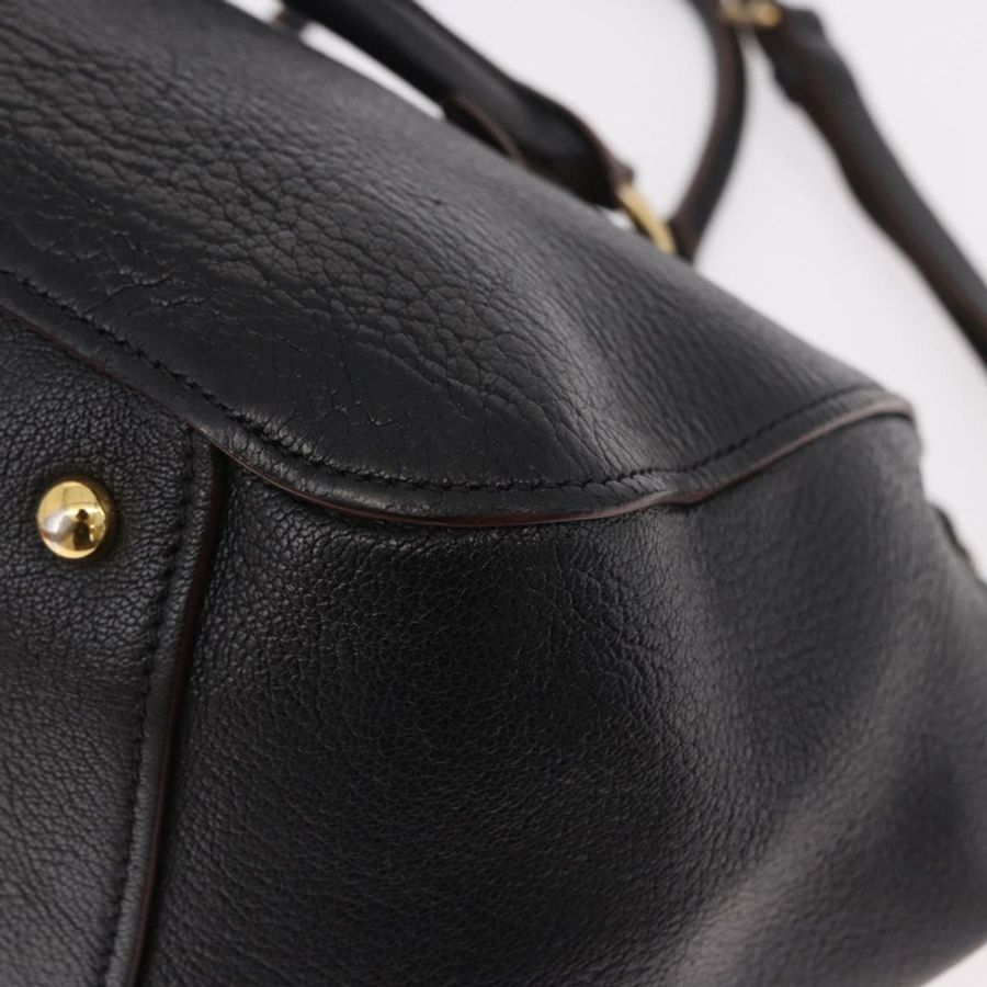【日本直送】Miu Miu 手提包 皮革 2way 黑色金色 Auth ka4877V-16