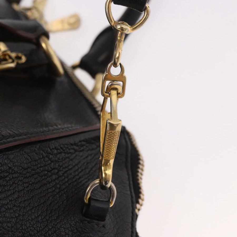 【日本直送】Miu Miu 手提包 皮革 2way 黑色金色 Auth ka4877V-17