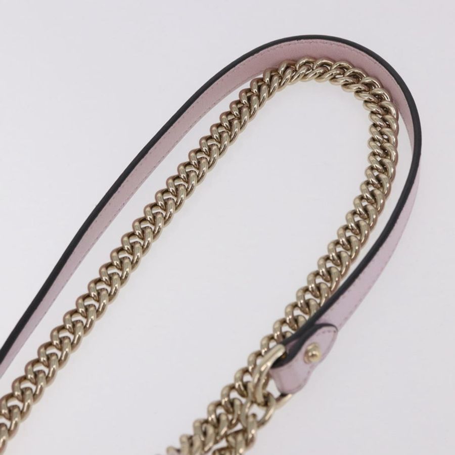 【日本直送】GUCCI GG Marmont 鏈條單肩包 皮革 粉紅金 739682 正品 ka4883M-7