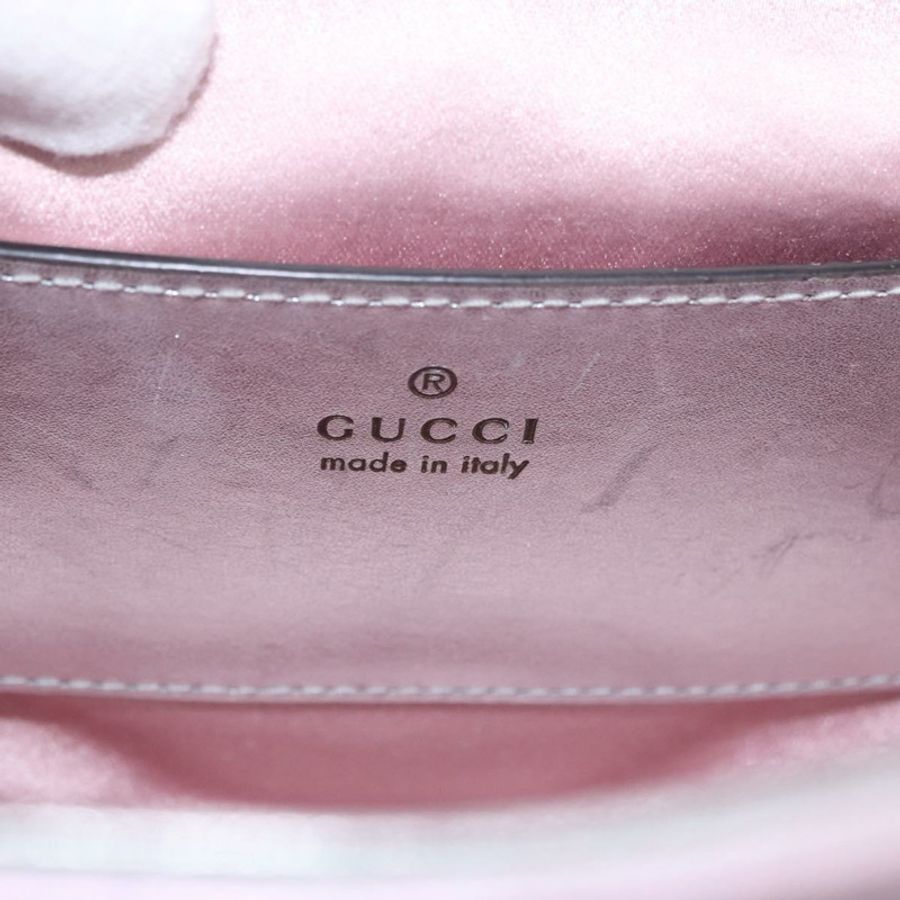 【日本直送】GUCCI GG Marmont 鏈條單肩包 皮革 粉紅金 739682 正品 ka4883M-18