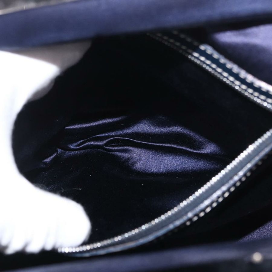 【日本直送】FENDI Zucchino帆布手提包 海軍藍 銀色 正品 ka4913V-21
