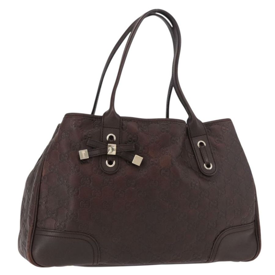 【日本直送】GUCCI GG帆布 Guccissima Princess 手提包 皮革 棕色 金色 163805 正品 ka4928A-0
