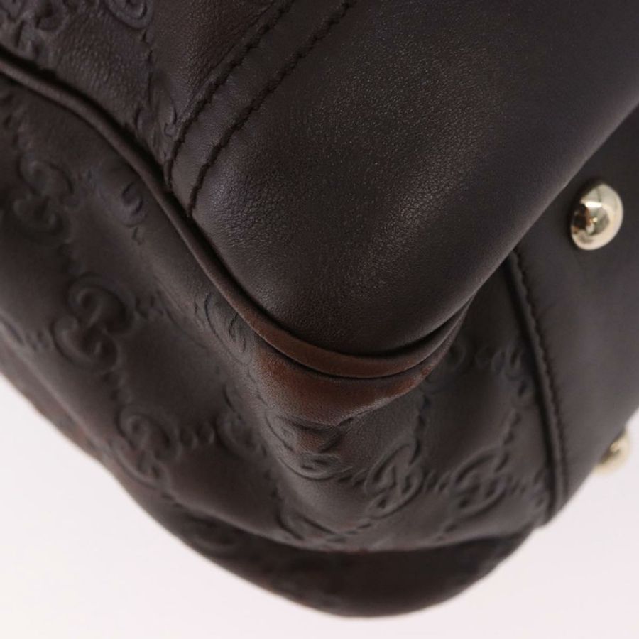 【日本直送】GUCCI GG帆布 Guccissima Princess 手提包 皮革 棕色 金色 163805 正品 ka4928A-14