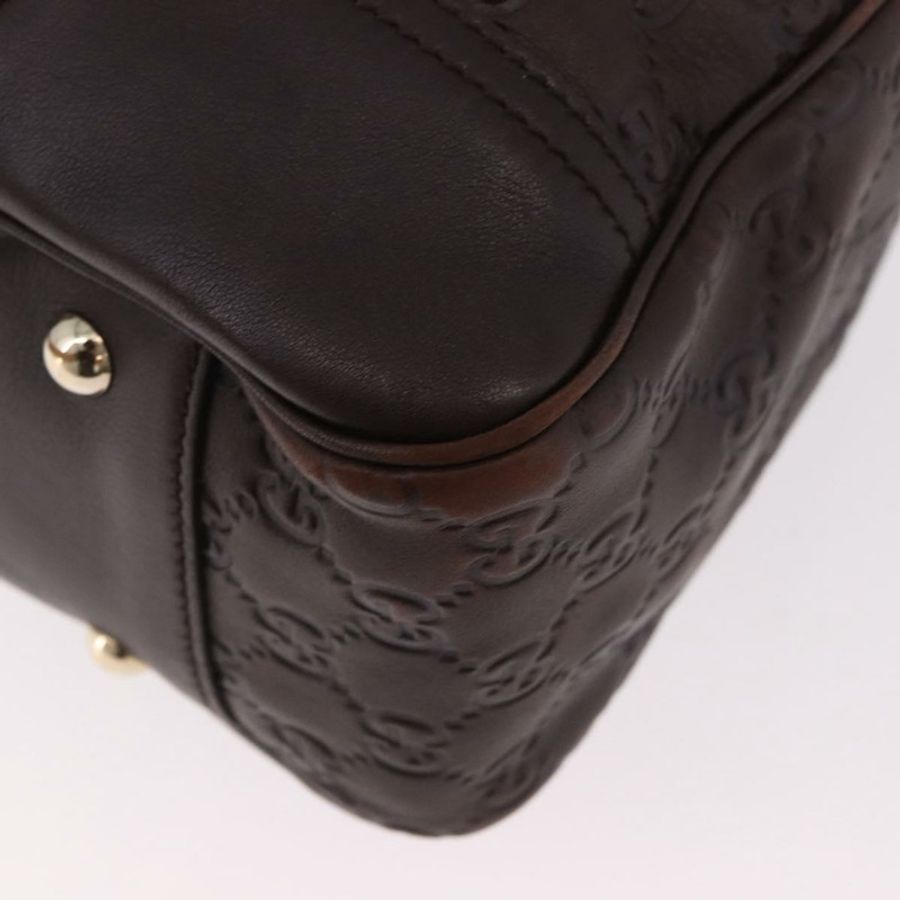 【日本直送】GUCCI GG帆布 Guccissima Princess 手提包 皮革 棕色 金色 163805 正品 ka4928A-15