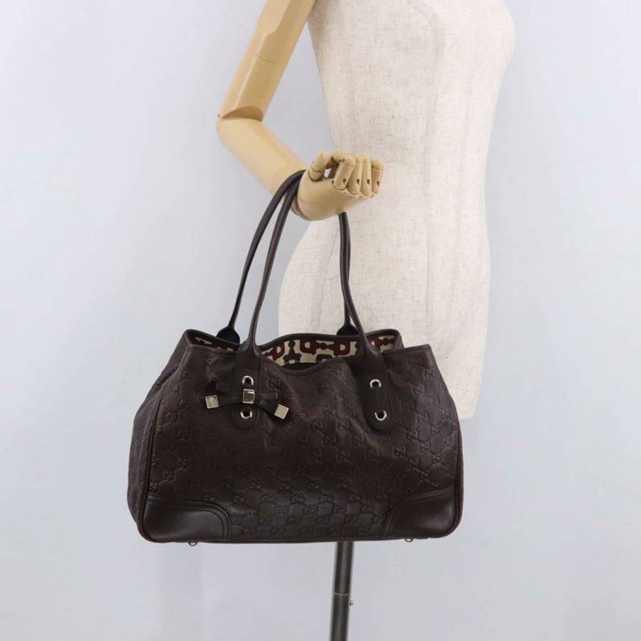 【日本直送】GUCCI GG帆布 Guccissima Princess 手提包 皮革 棕色 金色 163805 正品 ka4928A-21