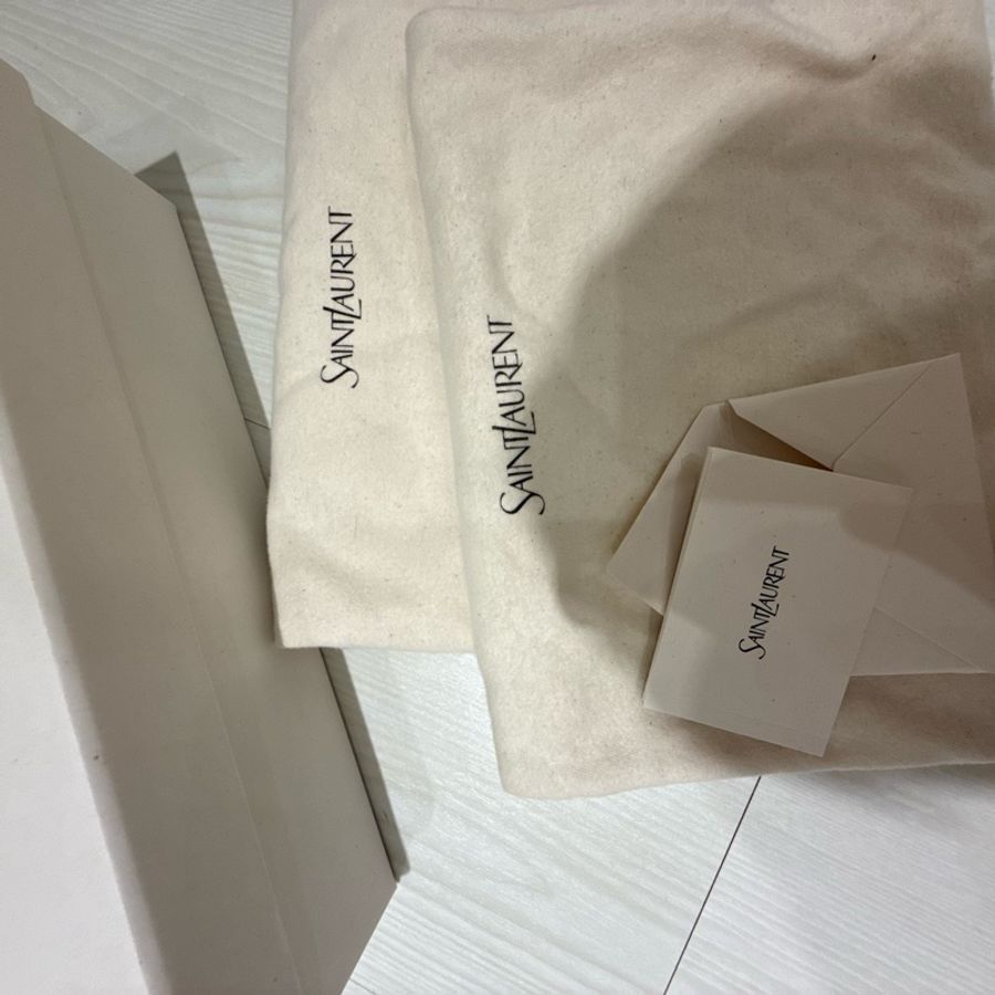 YSL OPYUM緞面縐紗穆勒鞋 37號-10