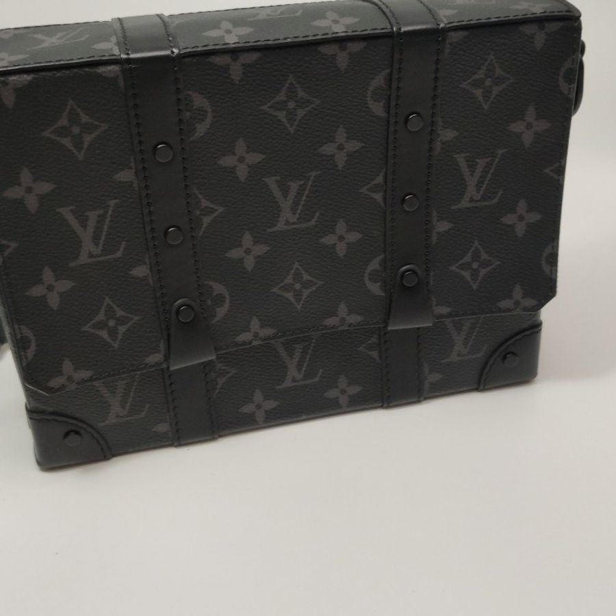 Louis Vuitton (LV) Trunk牛皮Monogram印花斜背包單肩包晶片款-21