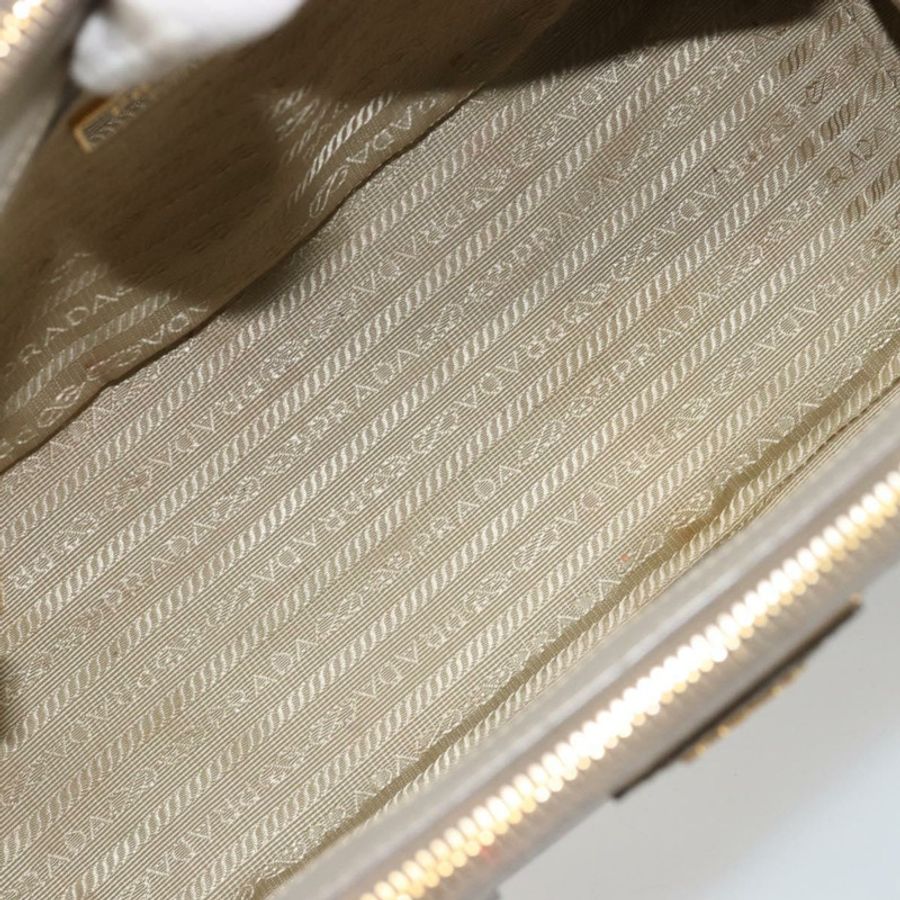 【日本直送】PRADA 手提包 Saffiano 皮革 2way Gray Gold Auth 187034A-9
