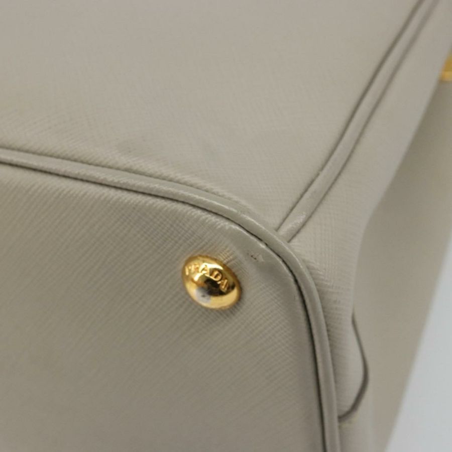 【日本直送】PRADA 手提包 Saffiano 皮革 2way Gray Gold Auth 187034A-17