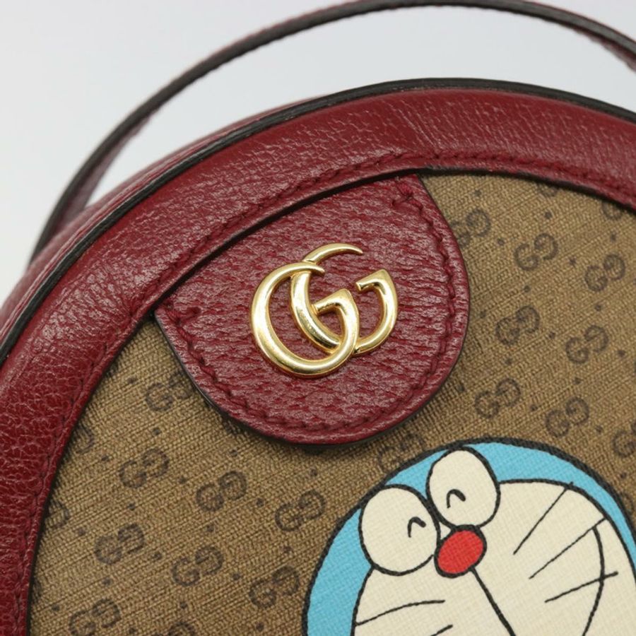 【日本直送】GUCCI Micro GG Supreme Doraemon 聯名手袋 PVC 米色 625216 正品 185736M-17