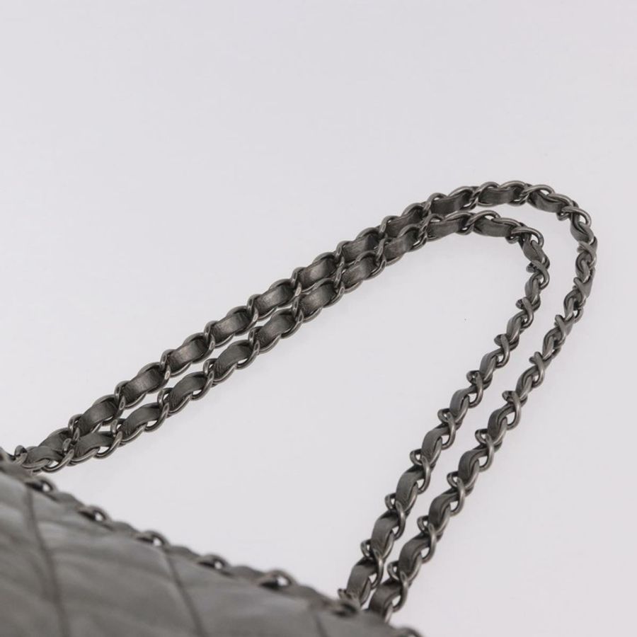 【日本直送】香奈兒 (CHANEL) Matelasse Chain Me 單肩包，銀色皮革，CC 標誌，正品編號 187120SAV-7
