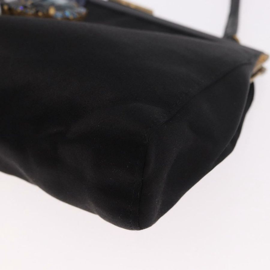 【日本直送】Miu Miu 手提包 緞面黑金 正品 187043A-14